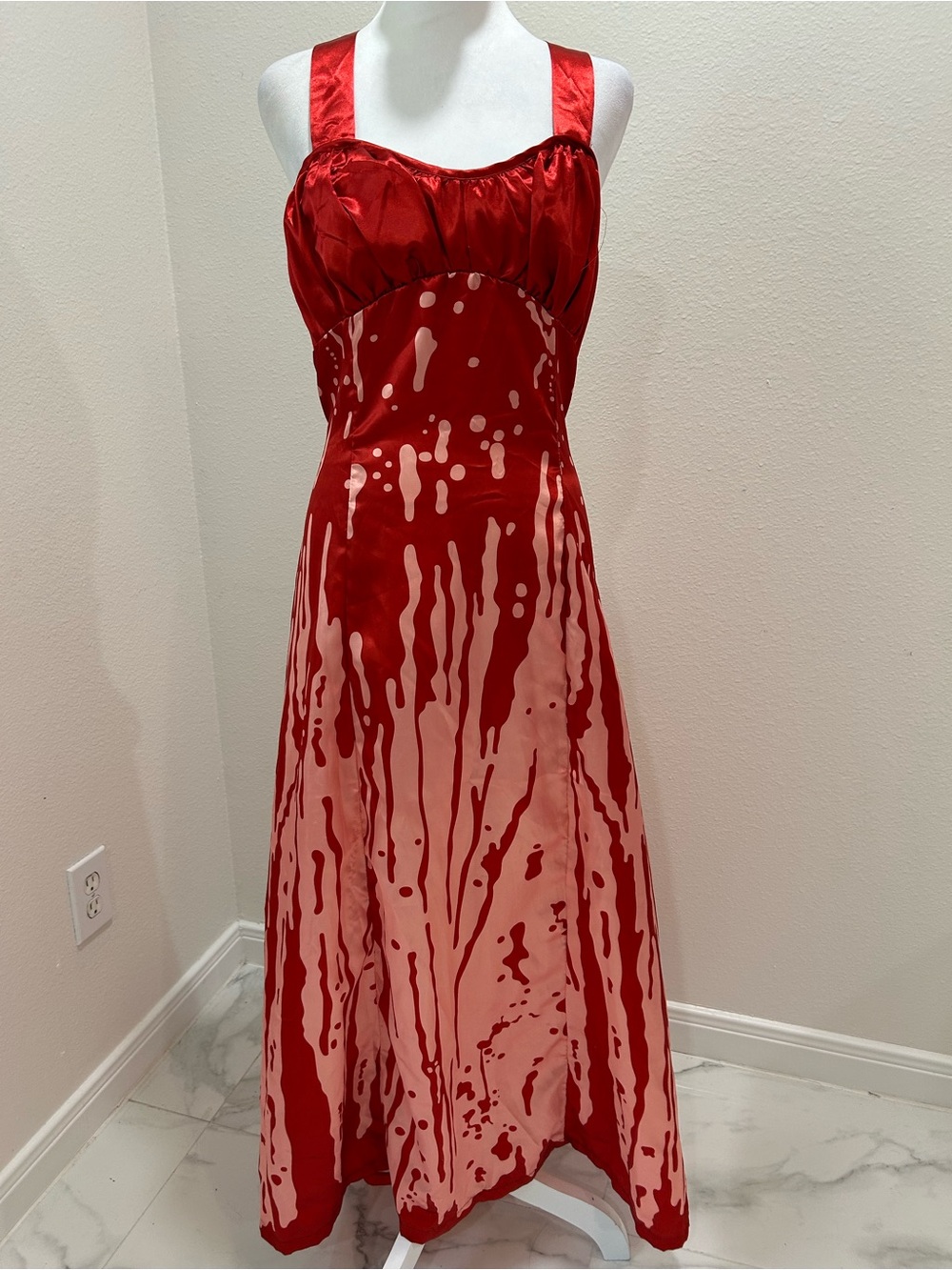 Carrie Prom Cosplay Halloween Costume Dress, Size L - Picture 2 of 8
